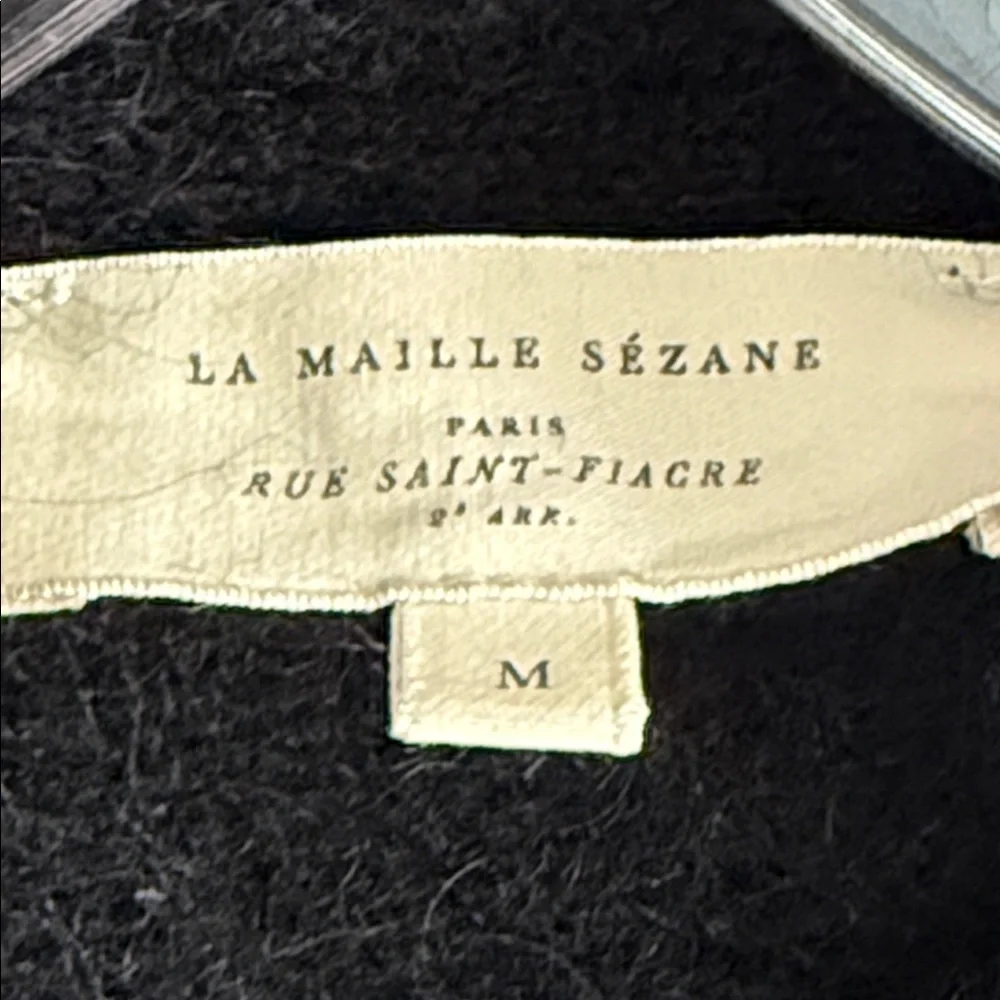 Sézane Angie Balloon Sleeve Button Front Cardigan Sweater Wool Kid Mohair Sz M - Picture 11 of 14